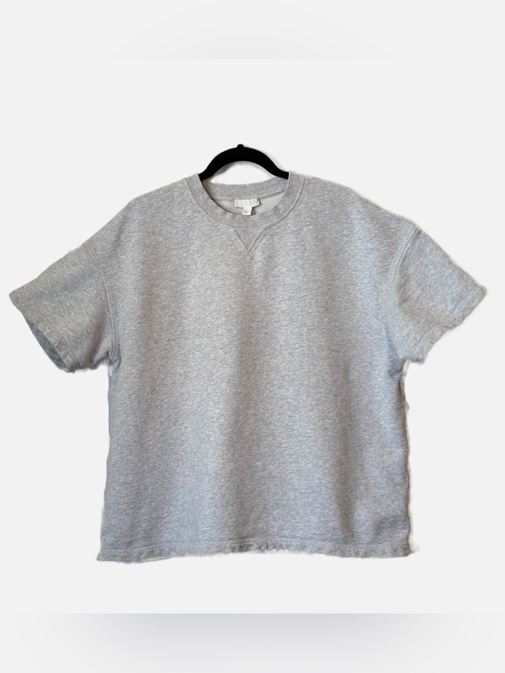 COS Short-Sleeve Crewneck Sweatshirt in Heather Gray Women’s Large